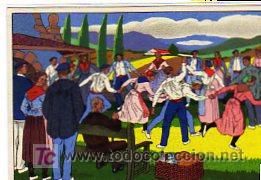 Cartoline: Bilbao. Postales vascas n 3. Dibujos Jose Arrue. Tolosa Guipuzcoa. ed. Arte. Laborde y labayen.